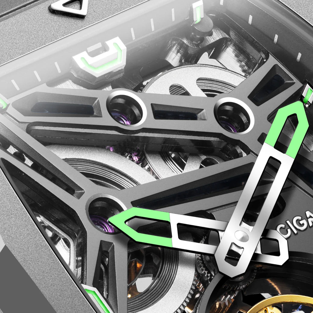 CIGA DESIGN HUNTER SKELETON TOURBILLON SILVER - Red Army Watches 