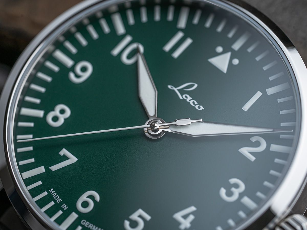 LACO PILOT WATCH BASIC AUGSBURG GRUN 39MM AUTOMATIC