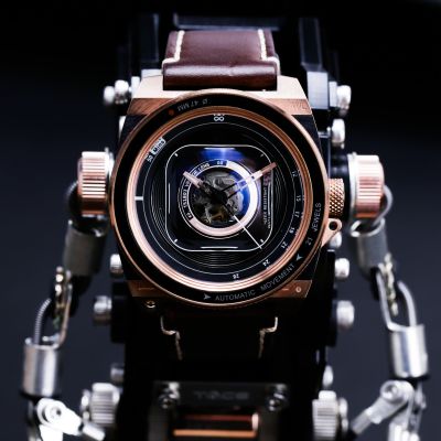 TACS Automatic Vintage Lens II Bronze X Robotoys - Red Army Watches 