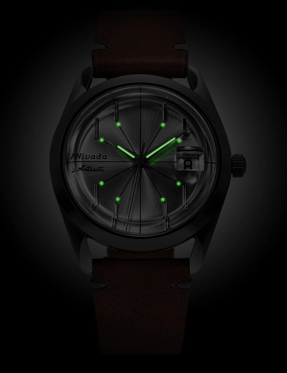 NIVADA GRENCHEN ANTARCTIC SPIDER SILVER 38MM - Red Army Watches 