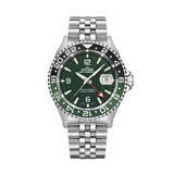 DELMA Santiago GMT Meridian White Green 41702.756.6.144 - Red Army Watches 