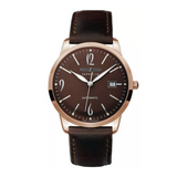 ZEPPELIN FLATLINE BURGUNDY DIAL ROSE GOLD CASE AUTOMATIC 7352-5