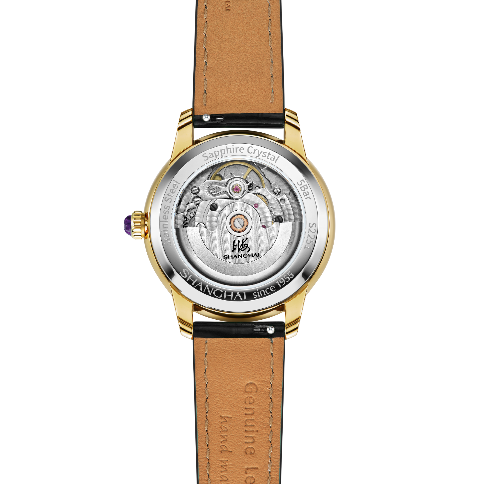 SHANGHAI WATCH MODERNE LADY MOTHER OF PEARL YELLOW GOLD