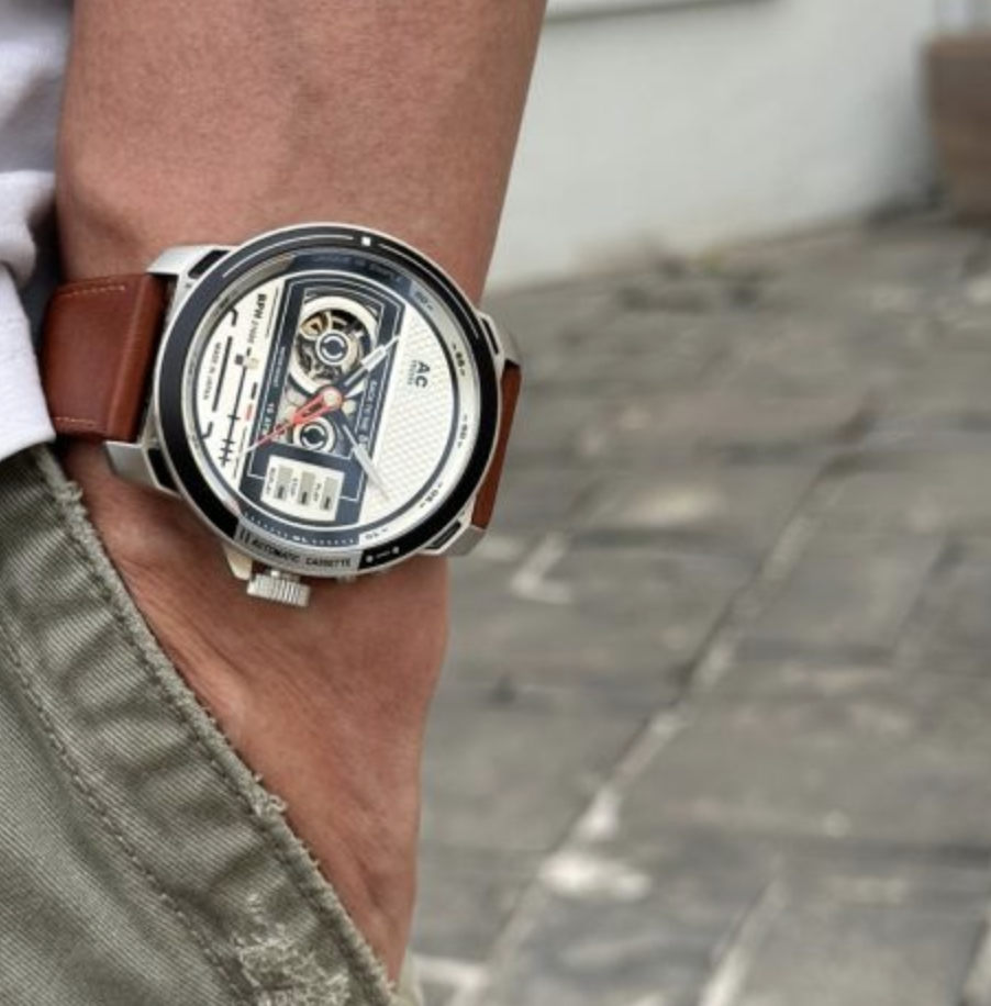 TACS CASSETTE WATCH - CHROME (TS2303A) - Red Army Watches 
