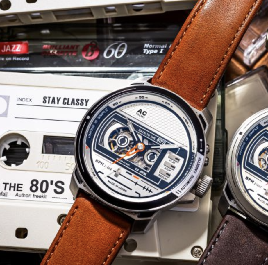 TACS CASSETTE WATCH - CHROME (TS2303A) - Red Army Watches 
