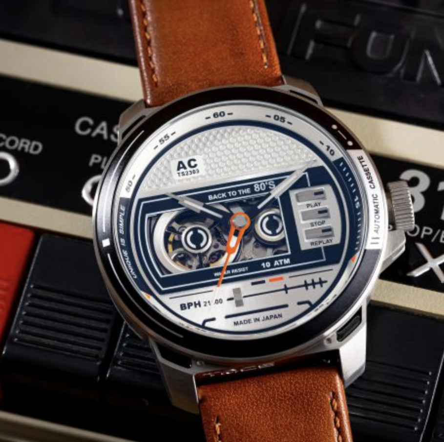 TACS CASSETTE WATCH - CHROME (TS2303A) - Red Army Watches 