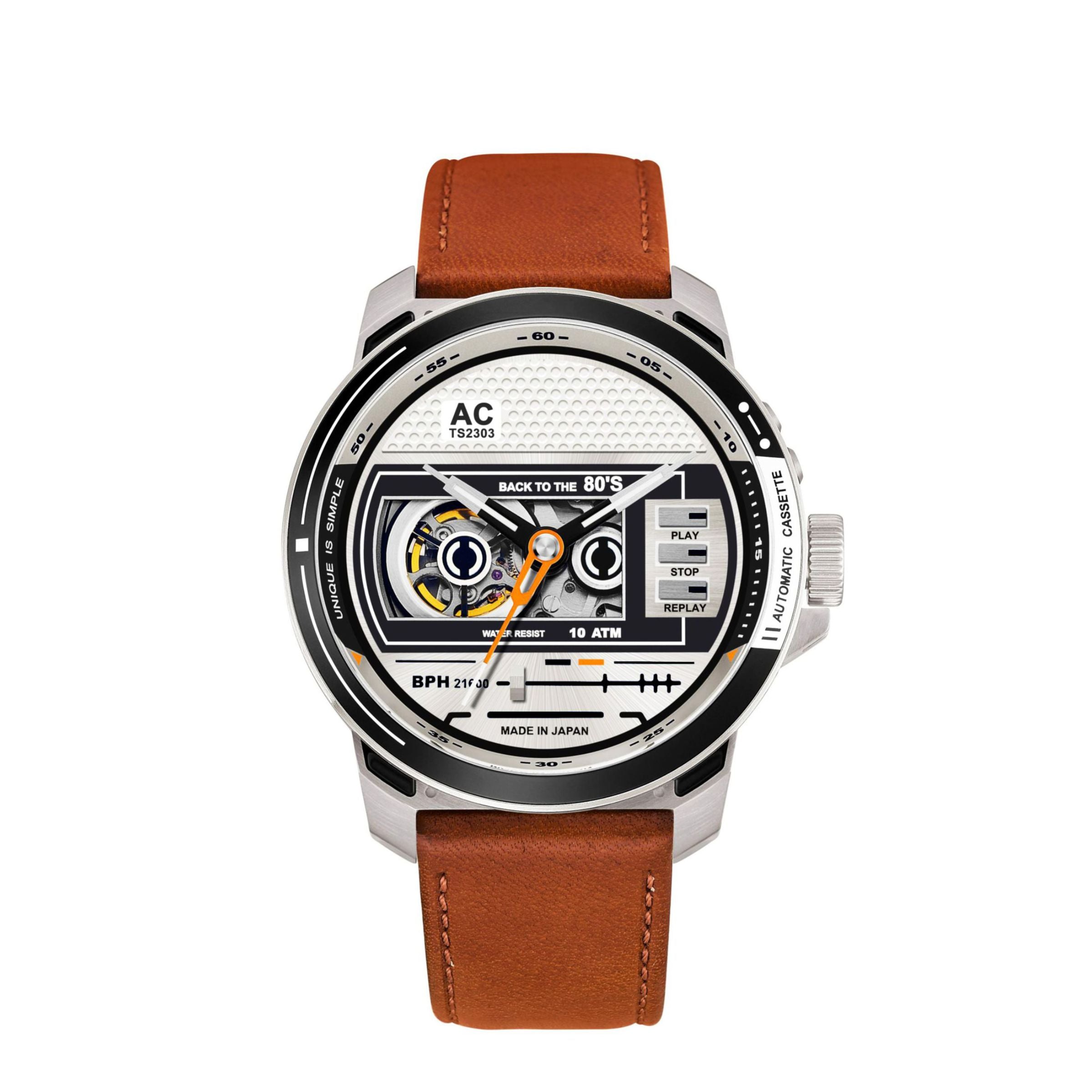 TACS CASSETTE WATCH - CHROME (TS2303A) - Red Army Watches 