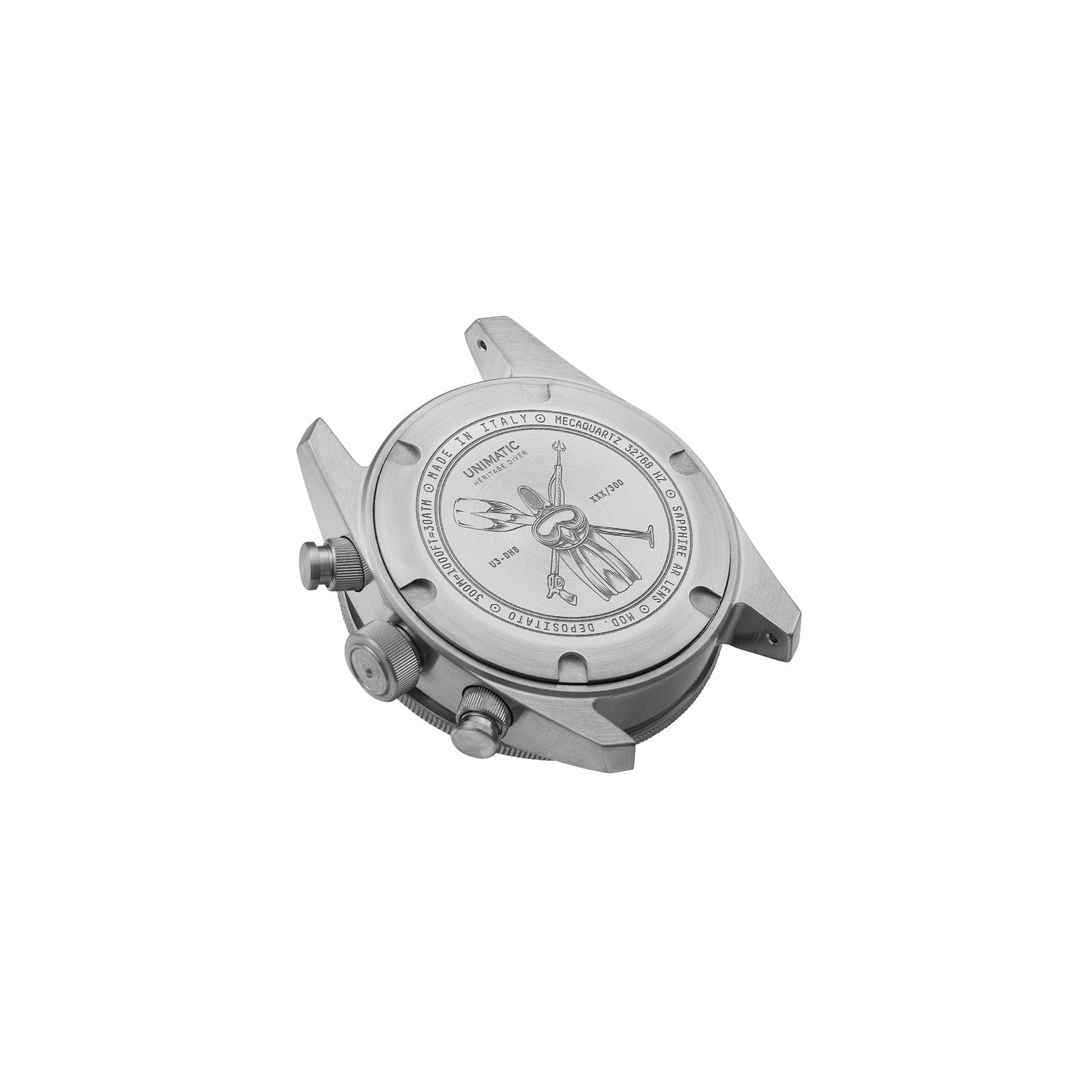 UNIMATIC U3-DHB Black Heritage Chronograph Diver - Red Army Watches 
