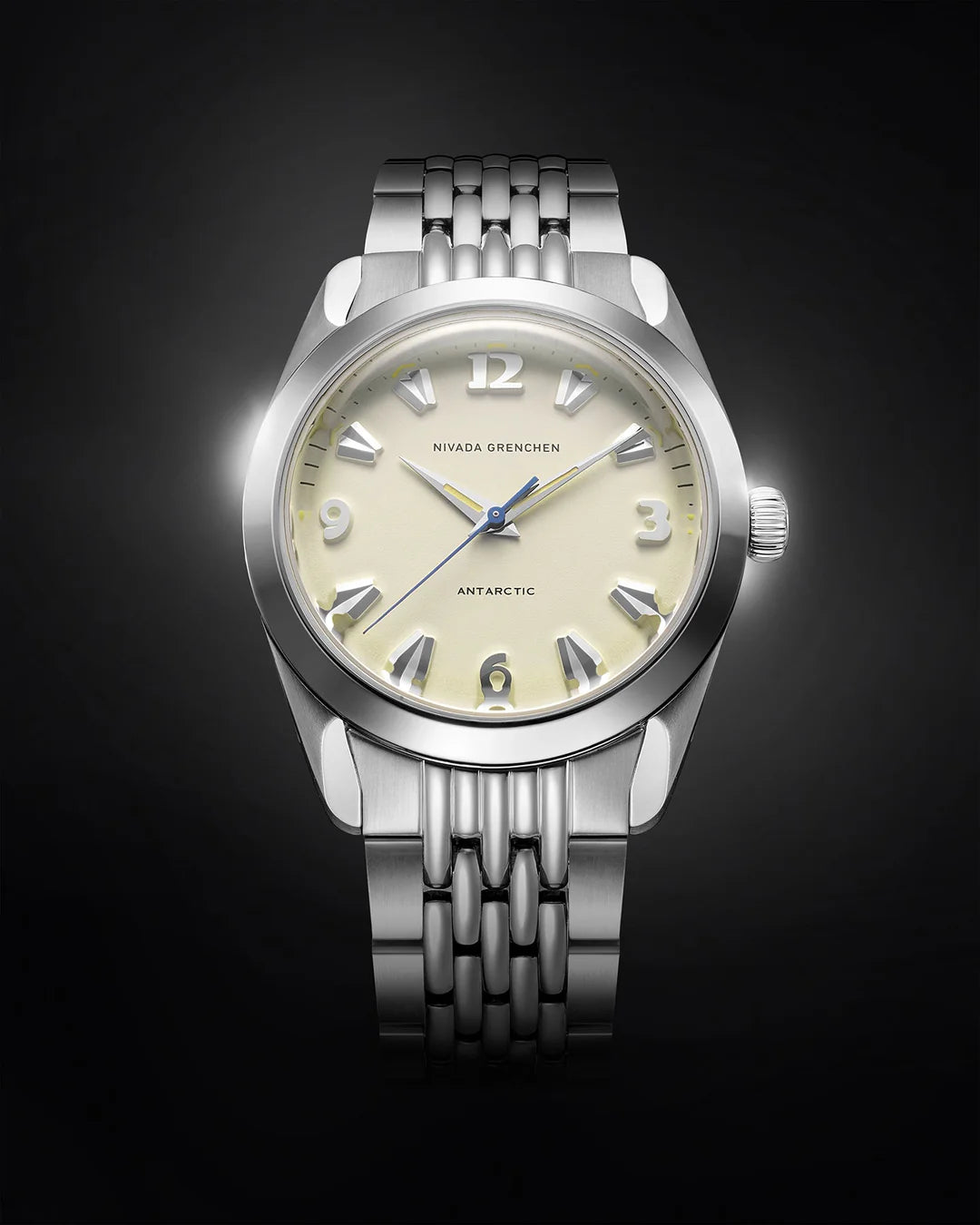 NIVADA GRENCHEN ANTARCTIC EGGSHELL BEIGE LUMINOVA - 38MM - Red Army Watches 