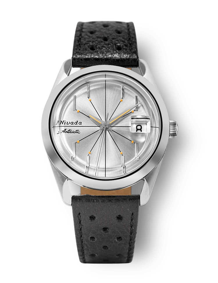 NIVADA GRENCHEN ANTARCTIC SPIDER SILVER 38MM - Red Army Watches 