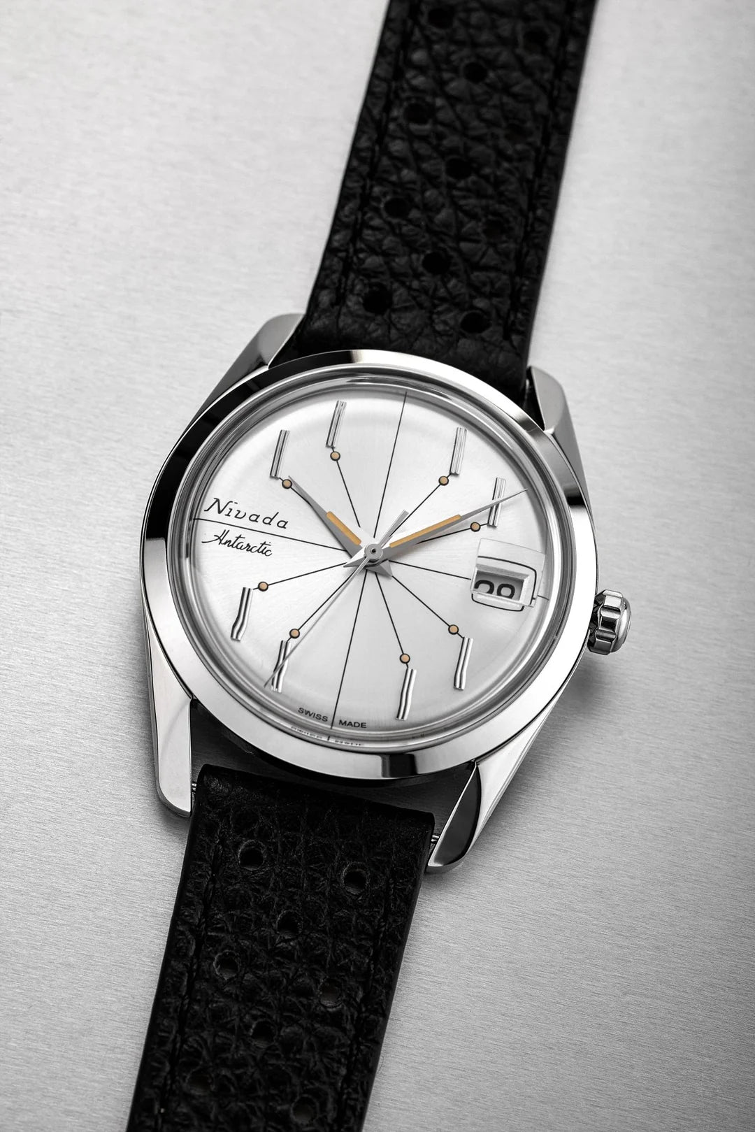 NIVADA GRENCHEN ANTARCTIC SPIDER SILVER 38MM - Red Army Watches 