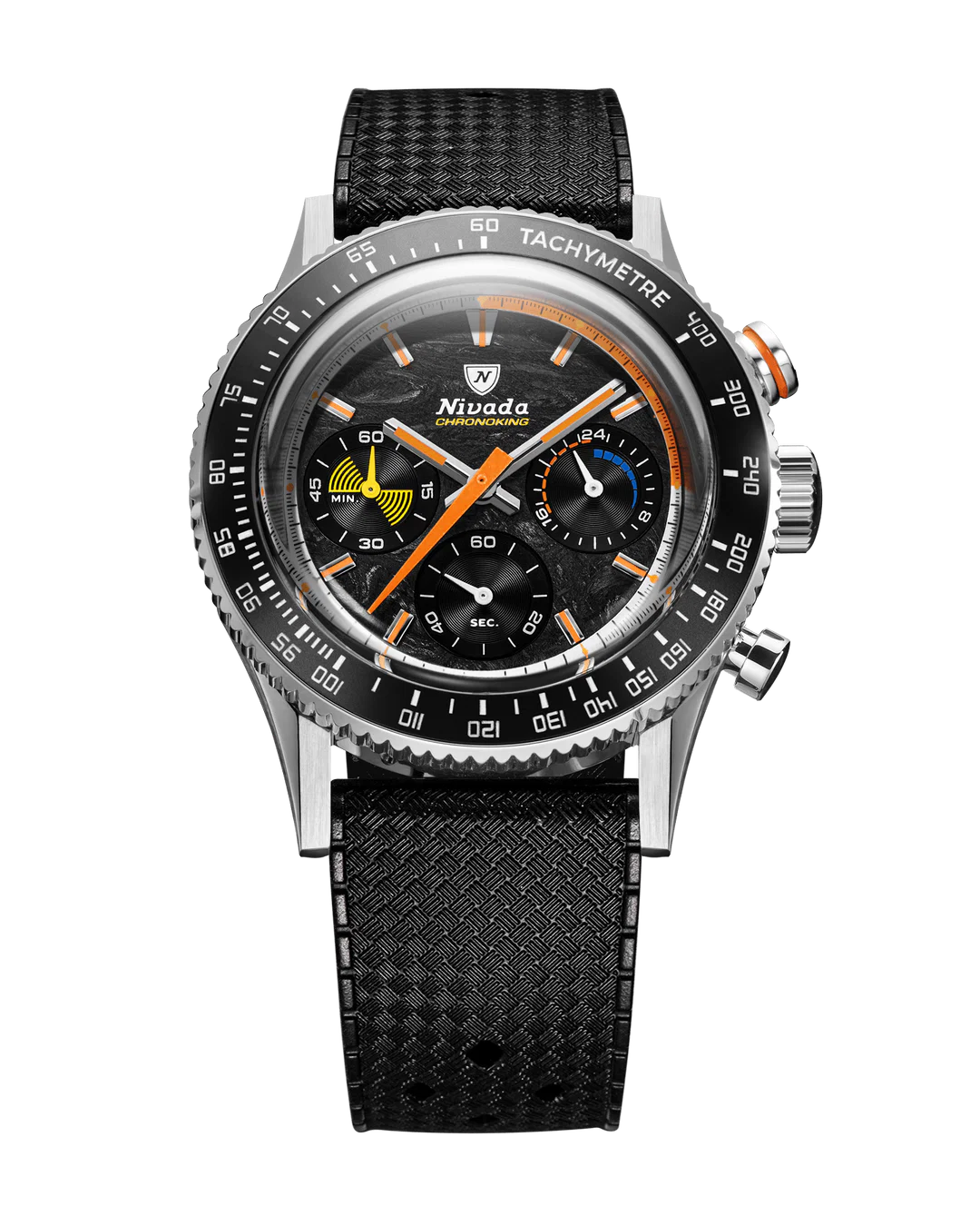 NIVADA CHRONOKING MECAQUARTZ RACING CARBON - Red Army Watches 