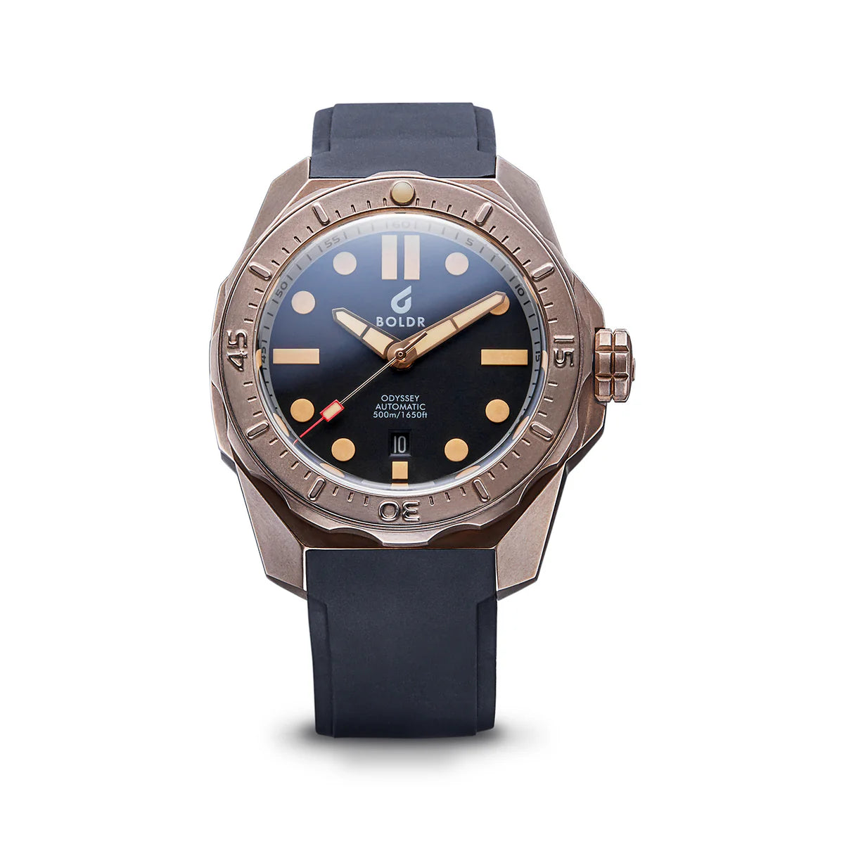 BOLDR Odyssey Bronze Coal Black - Red Army Watches 