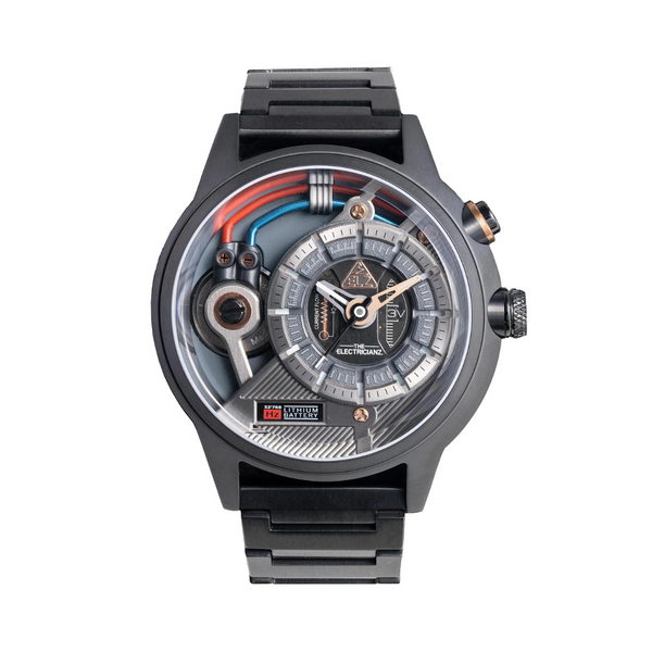 The ELECTRICIANZ Dark Z 45mm Black Metal - Red Army Watches 