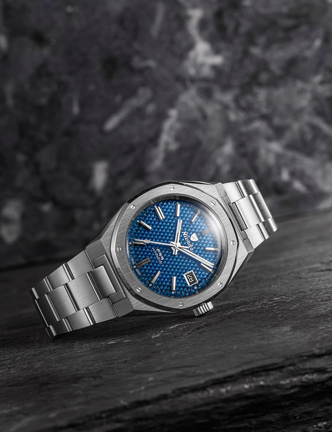 NIVADA GRENCHEN F77 SST BLUE MK2 - 38MM - Red Army Watches 