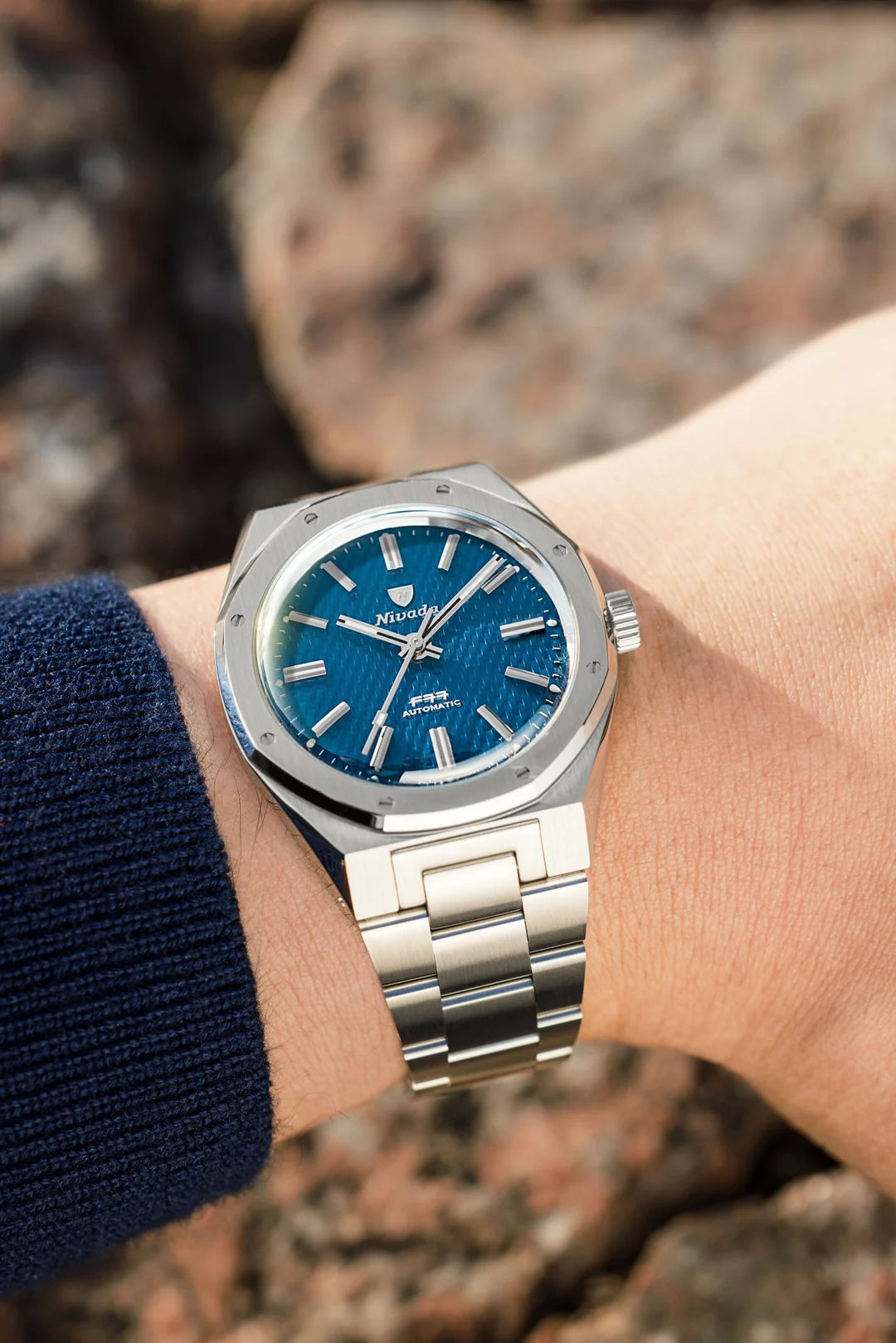 NIVADA GRENCHEN F77 SST BLUE MK2 - 38MM - Red Army Watches 