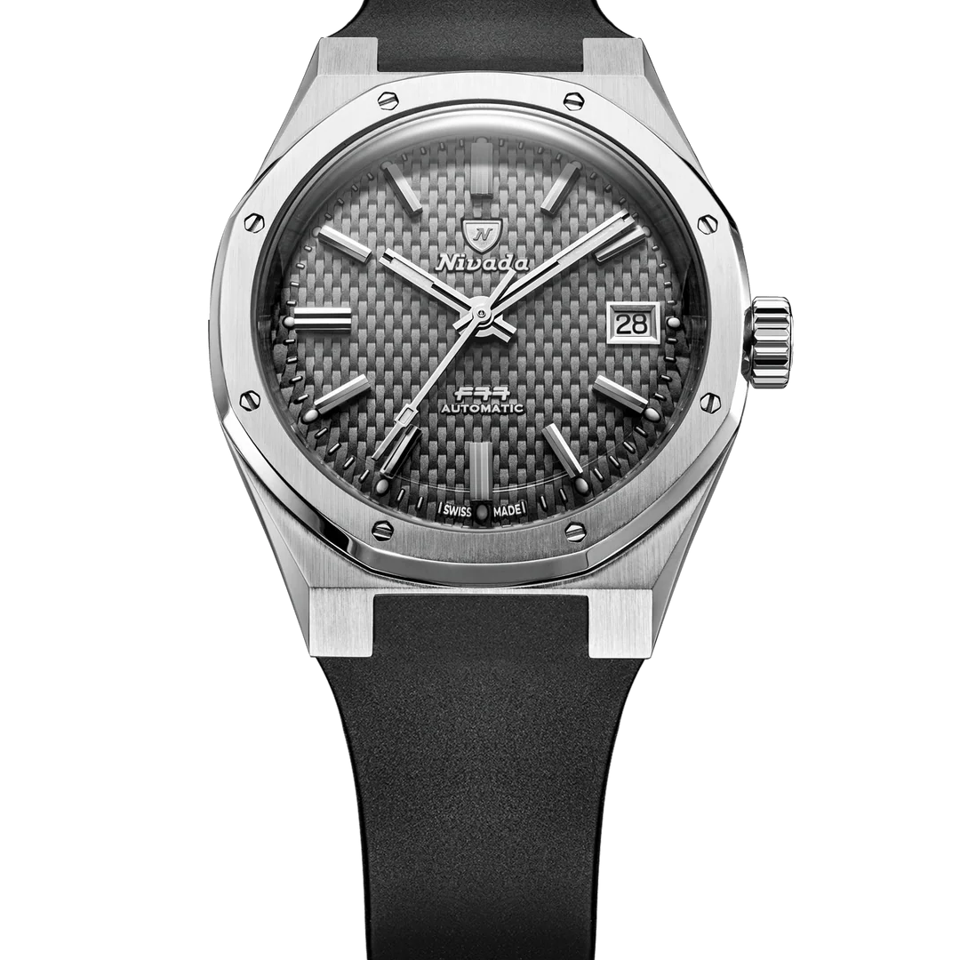 NIVADA GRENCHEN F77 SST GREY MK2 DATE- 38MM - Red Army Watches 