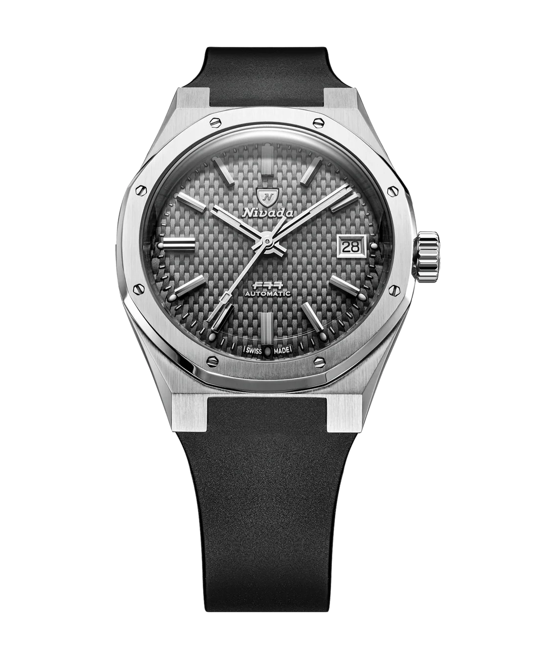 NIVADA GRENCHEN F77 SST GREY MK2 DATE- 38MM - Red Army Watches 