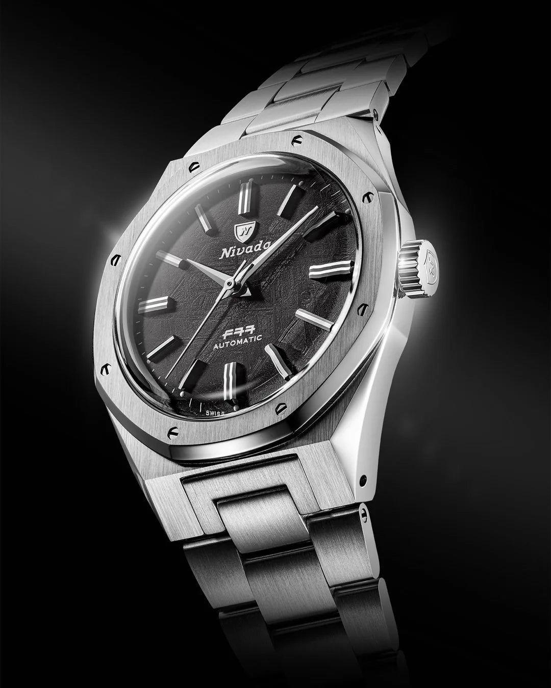 NIVADA GRENCHEN F77 SST METEORITE MK2 38MM - Red Army Watches 