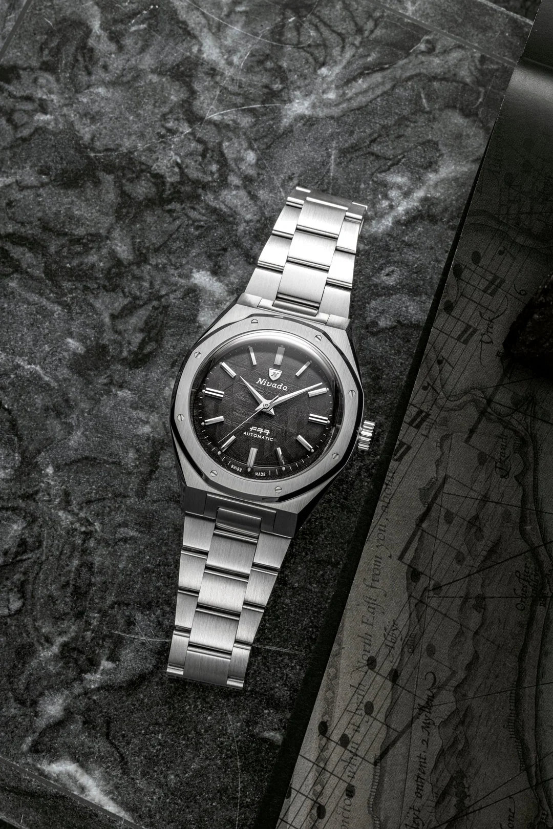 NIVADA GRENCHEN F77 SST METEORITE MK2 38MM - Red Army Watches 