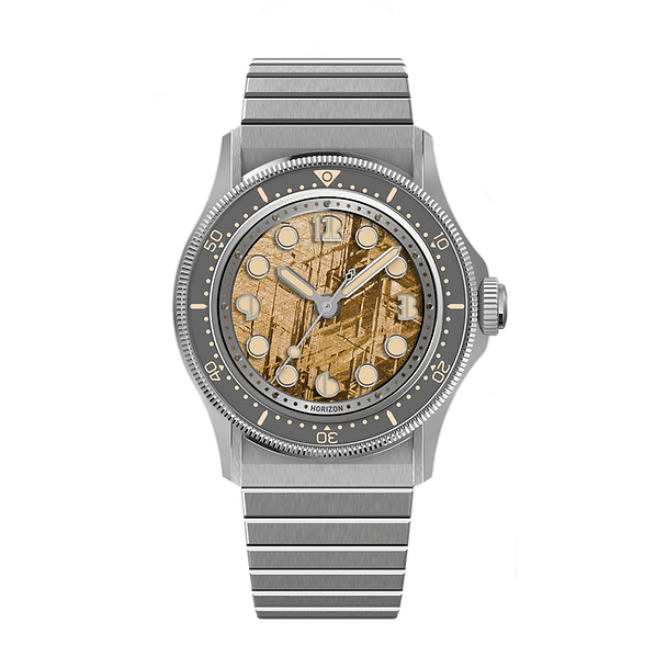 HORIZON NEMOLITHIC WITH GOLD METEORITE DIAL - Red Army Watches 