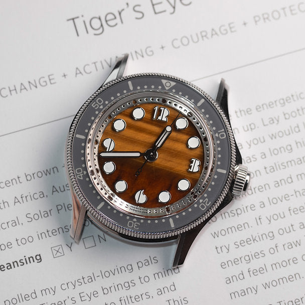 HORIZON NEMOLITHIC WITH TIGER EYE STONE DIAL - Red Army Watches 