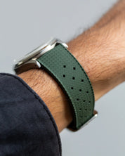 BALTIC Rubber FKM strap Green - Red Army Watches 