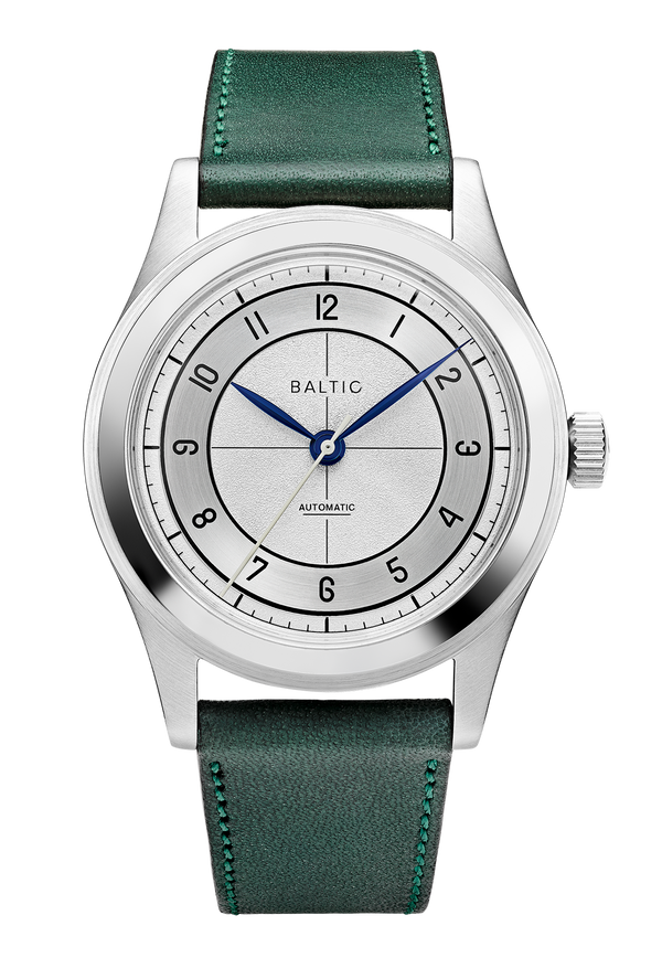 BALTIC HMS 002 SILVER (GREEN STRAP) - Red Army Watches 