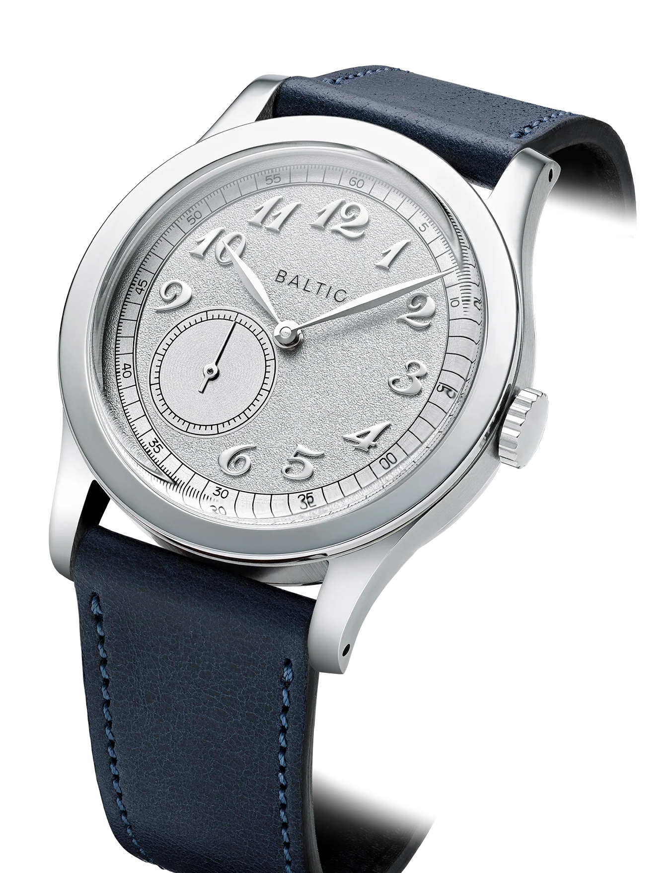 BALTIC MR CLASSIC SILVER (STITCHED NAVY BLUE) - Red Army Watches 