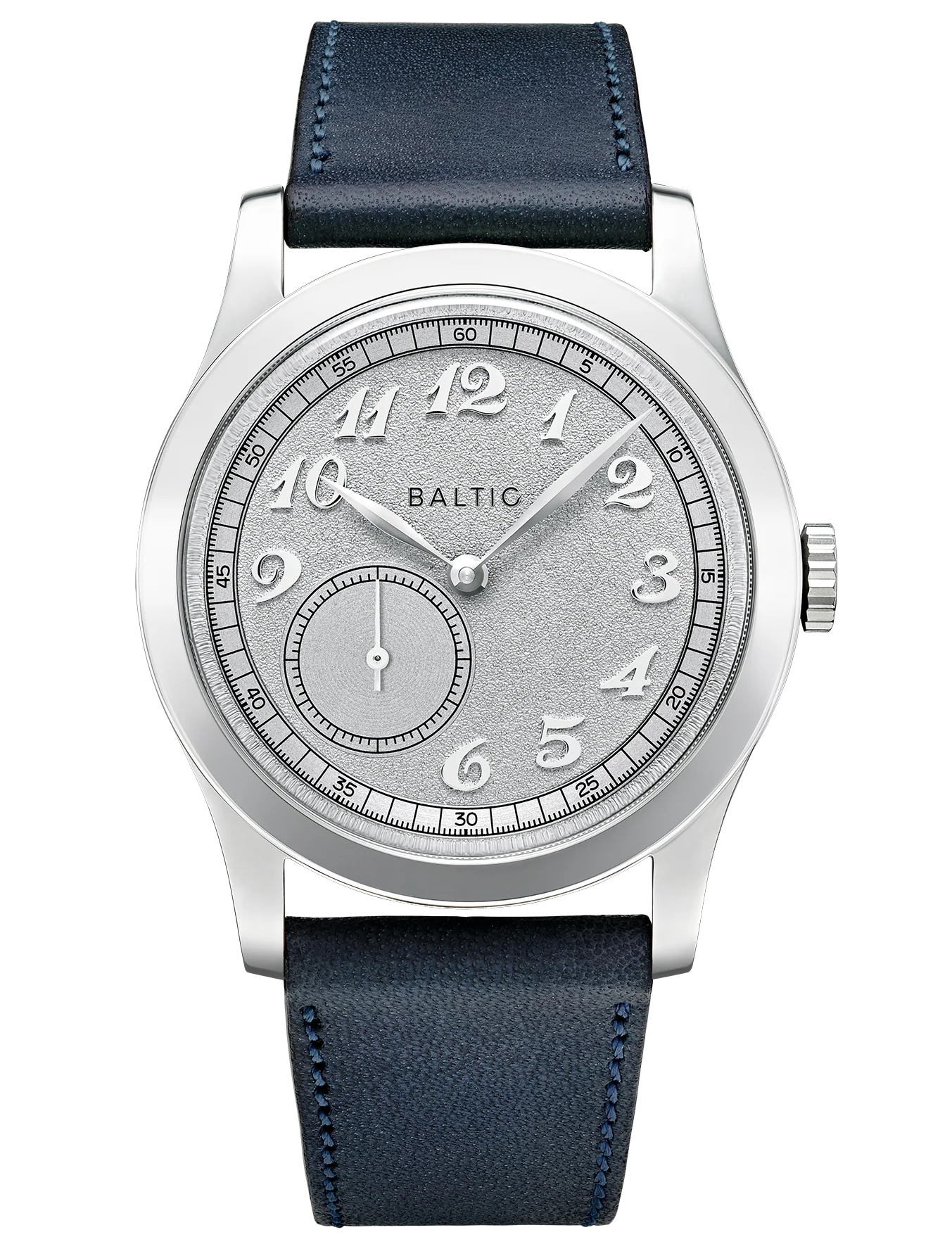 BALTIC MR CLASSIC SILVER (STITCHED NAVY BLUE) - Red Army Watches 