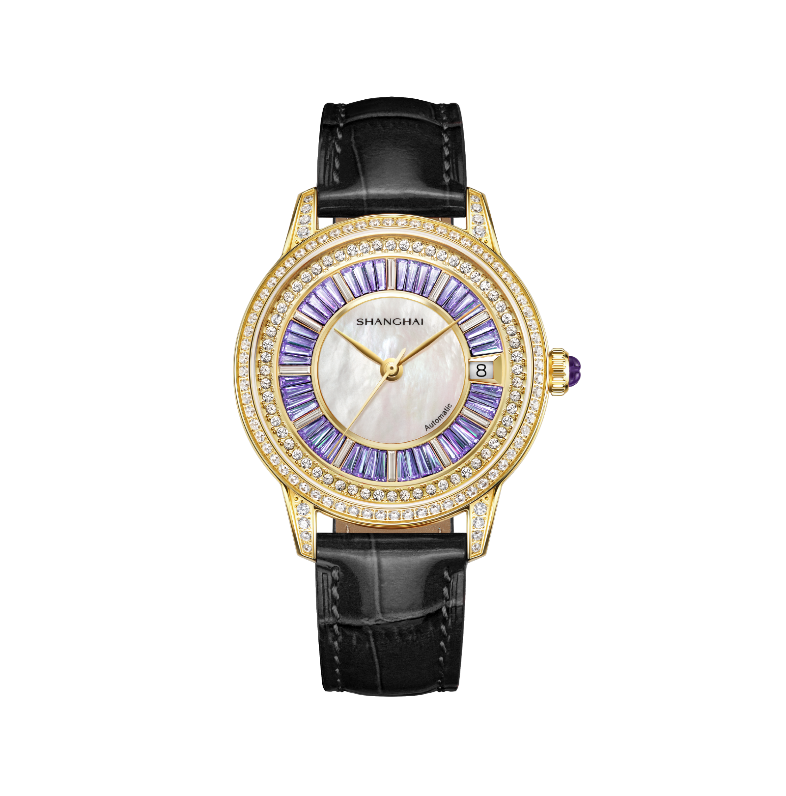 SHANGHAI WATCH MODERNE LADY MOTHER OF PEARL YELLOW GOLD