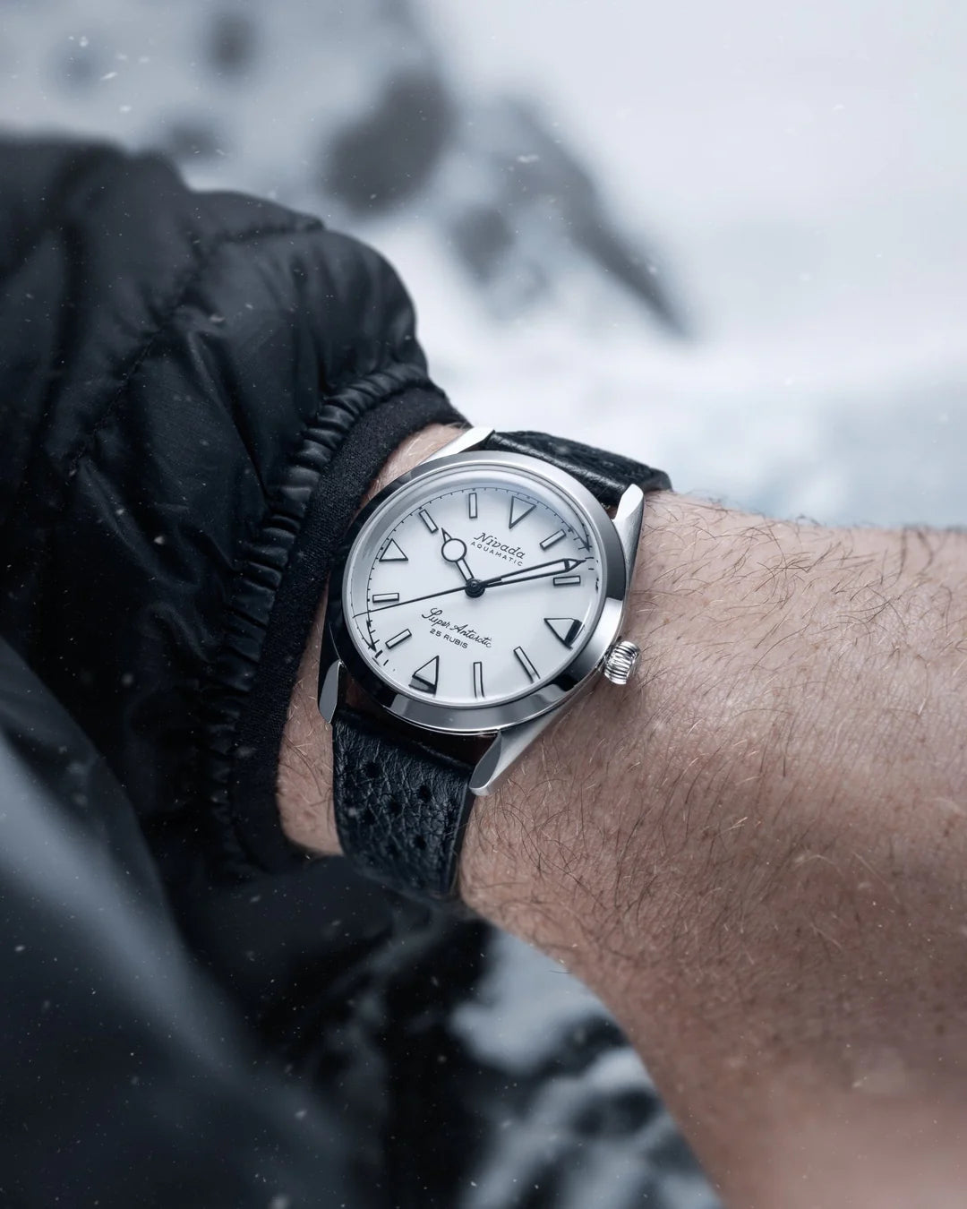 NIVADA GRENCHEN SUPER ANTARCTIC WHITE LUMINOUS 38MM - Red Army Watches 