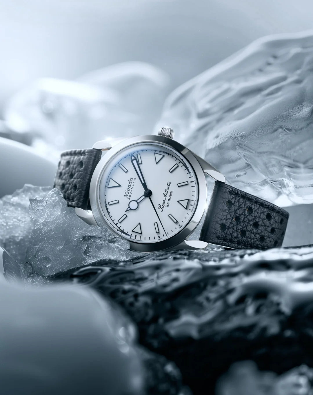 NIVADA GRENCHEN SUPER ANTARCTIC WHITE LUMINOUS 38MM - Red Army Watches 