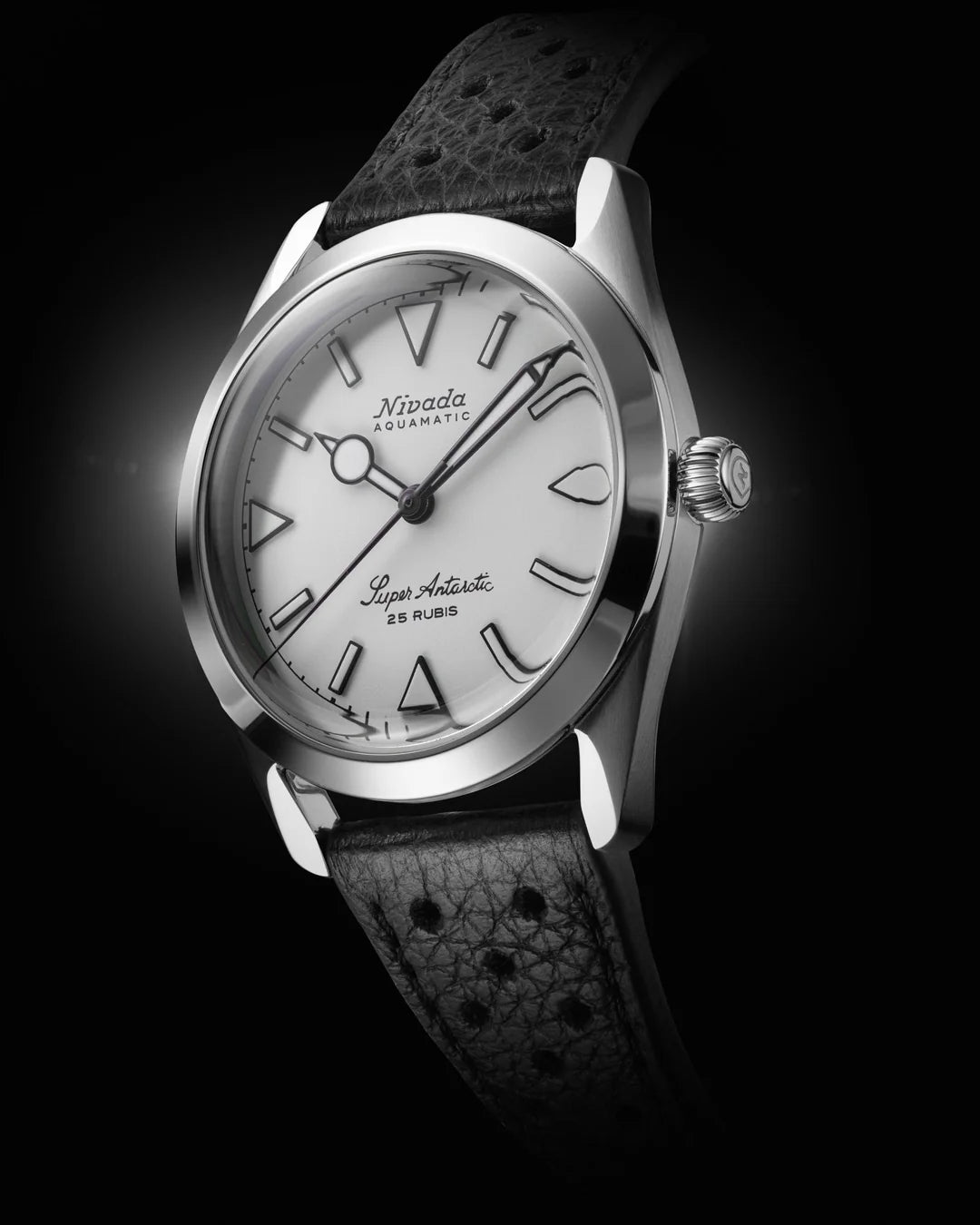NIVADA GRENCHEN SUPER ANTARCTIC WHITE LUMINOUS 38MM - Red Army Watches 