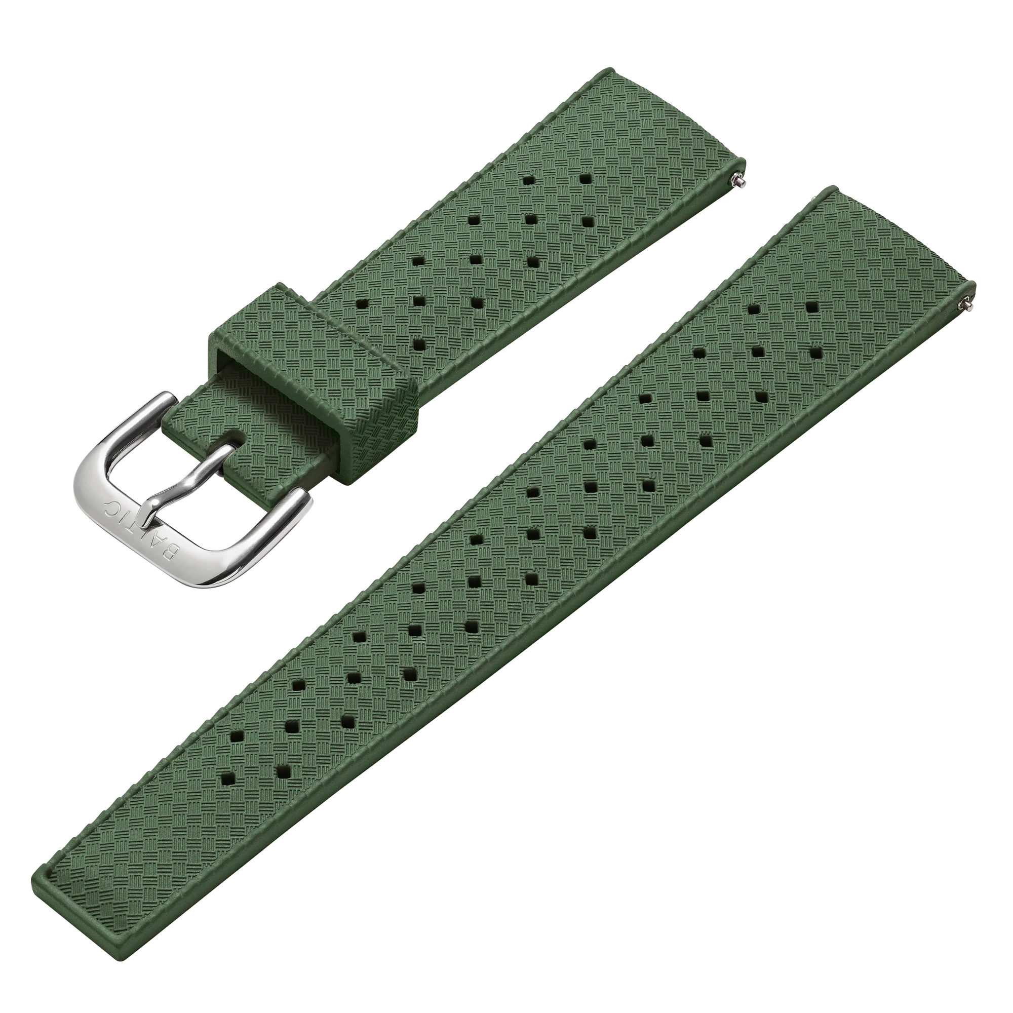 BALTIC Rubber FKM strap Green - Red Army Watches 