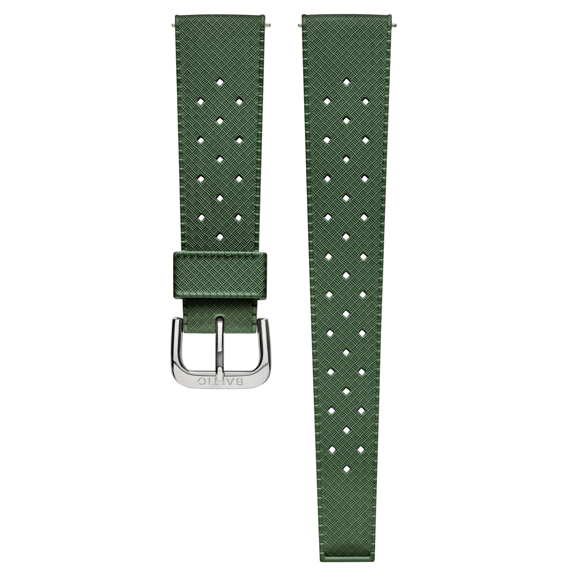 BALTIC Rubber FKM strap Green - Red Army Watches 