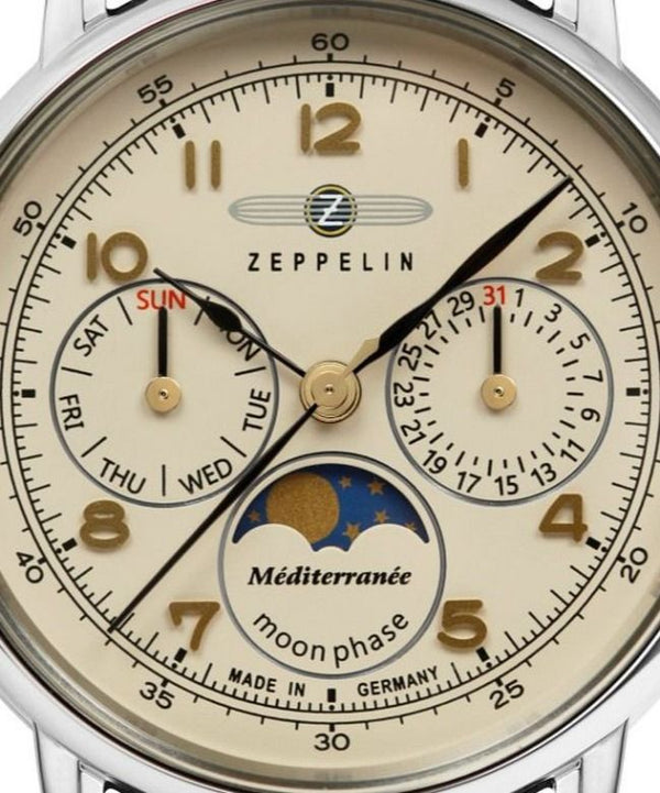 ZEPPELIN QUARTZ WATCH CHRONOGRAPH MEDITERANEE 9637-5