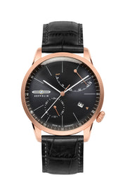 ZEPPELIN FLATLINE ANTHRACITE WITH ROSE GOLD CASE AUTOMATIC 7368-2