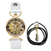 ZEPPELIN LADIES' AUTOMATIC SKELETON WATCH 7495-5 - Red Army Watches 