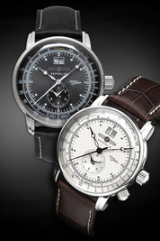 ZEPPELIN 100 JAHRE DUALTIME SILVER DIAL QUARTZ 7640-1 - Red Army Watches 