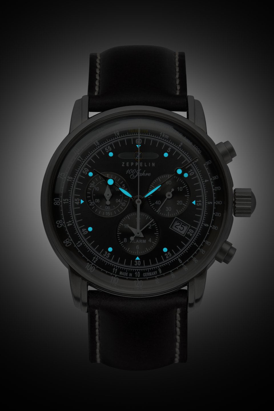ZEPPELIN 100 JAHRE CHRONO BLACK DIAL QUARTZ 7680-2