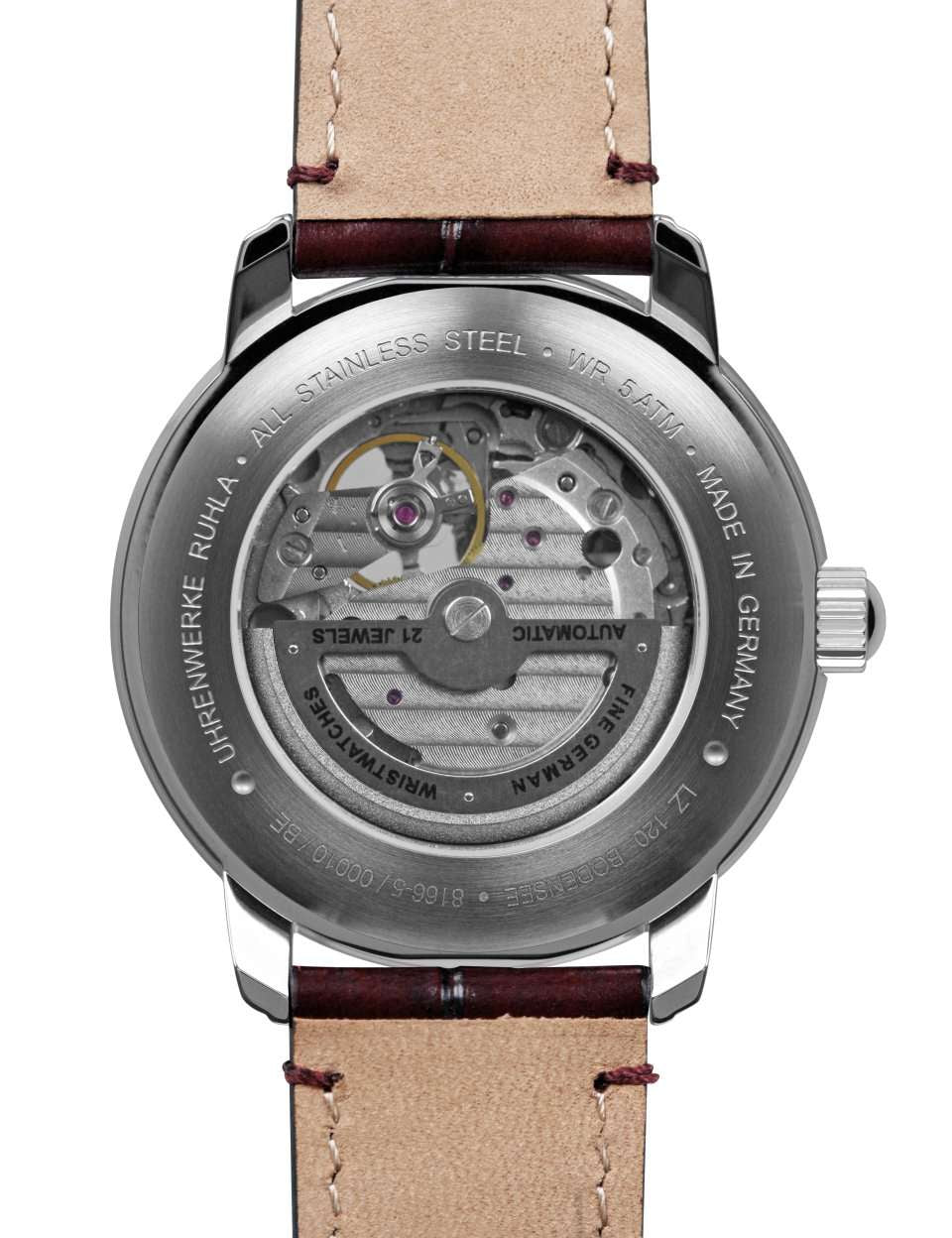 ZEPPELIN AUTOMATIC WATCH WITH OPEN HEART AND LEATHER STRAP - Red Army Watches 
