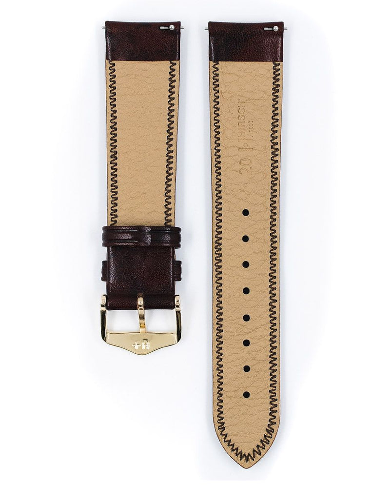 HIRSCH ASCOT BROWN SHINY | WITH QUICK RELEASE 01575X10 - Red Army Watches 