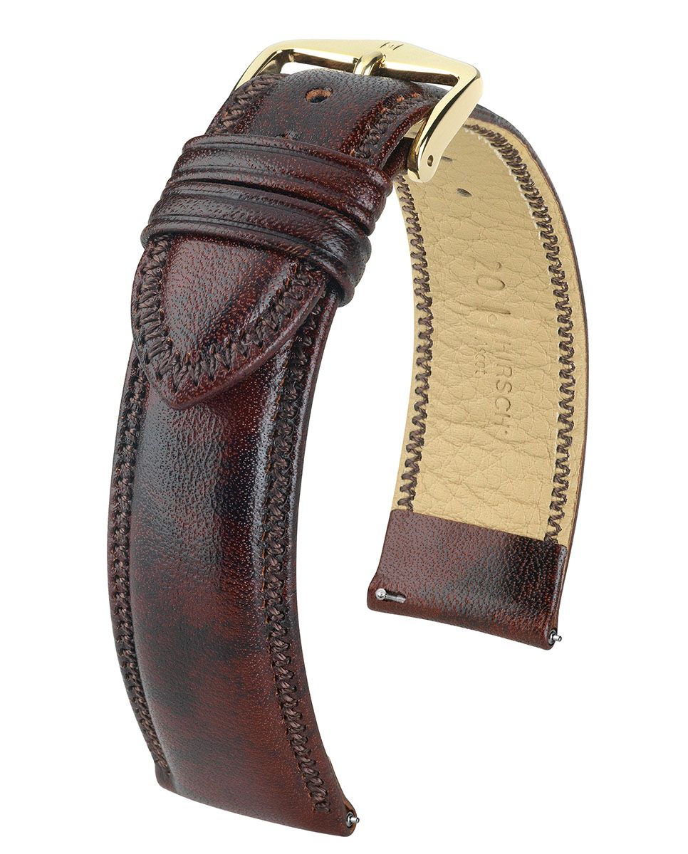 HIRSCH ASCOT BROWN SHINY | WITH QUICK RELEASE 01575X10 - Red Army Watches 