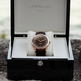 CORNICHE Heritage 40 Visage No.1 Rosegold / Brown Limited Edition - Red Army Watches 