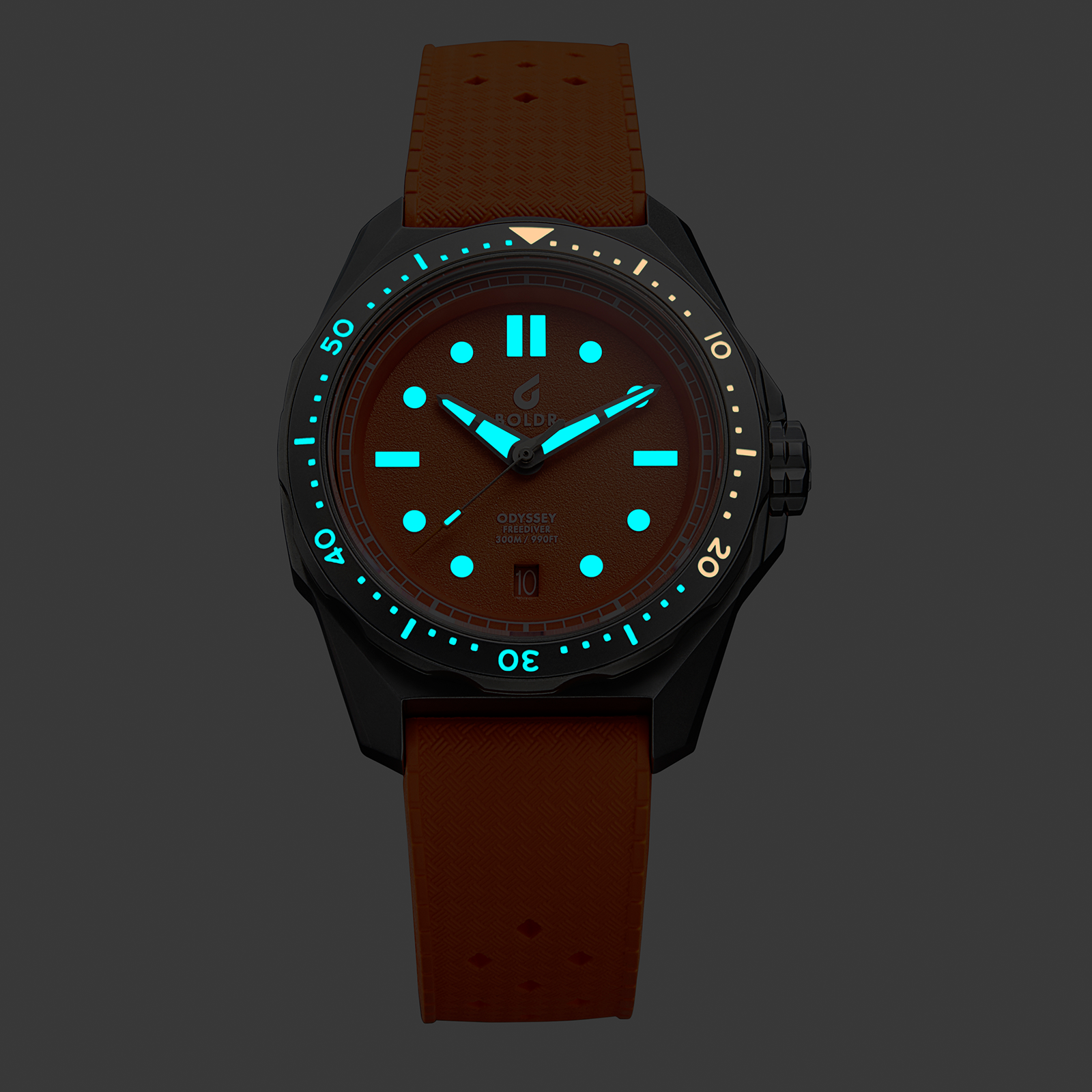 BOLDR Odyssey Freediver Citrus Orange - Red Army Watches 