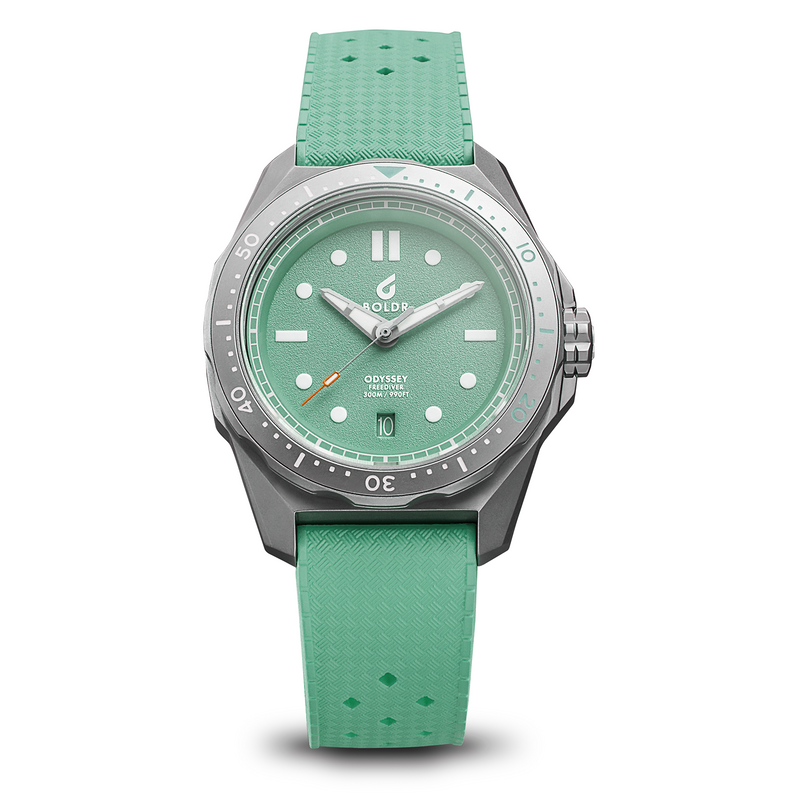 BOLDR Odyssey Freediver Mint Green - Red Army Watches 