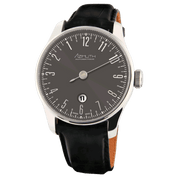 AZIMUTH Back in Time with Date Gun Metal Grey - Red Army Watches Malaysia