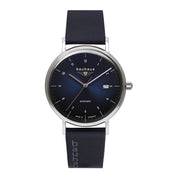 BAUHAUS MEN'S AUTOMATIC WATCH WITH DATE AND LEATHER STRAP - Red Army Watches 