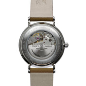 BAUHAUS AUTOMATIC MEN'S WATCH WITH DAY OF THE WEEK DISPLAY AND LEATHER STRAP - Red Army Watches 